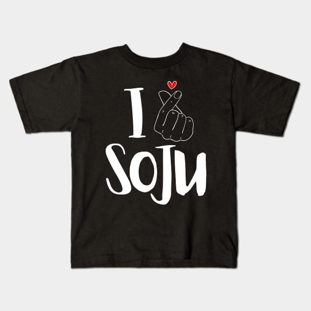 I Love Soju Kids T-Shirt by deanbeckton